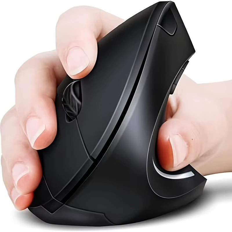 Ergonomic Wireless Mouse, Vertical Mouse 6 Buttons, Right Handed Lateral Mouse, Non-Rechargeable Mouse for PC Laptop (Battery ）