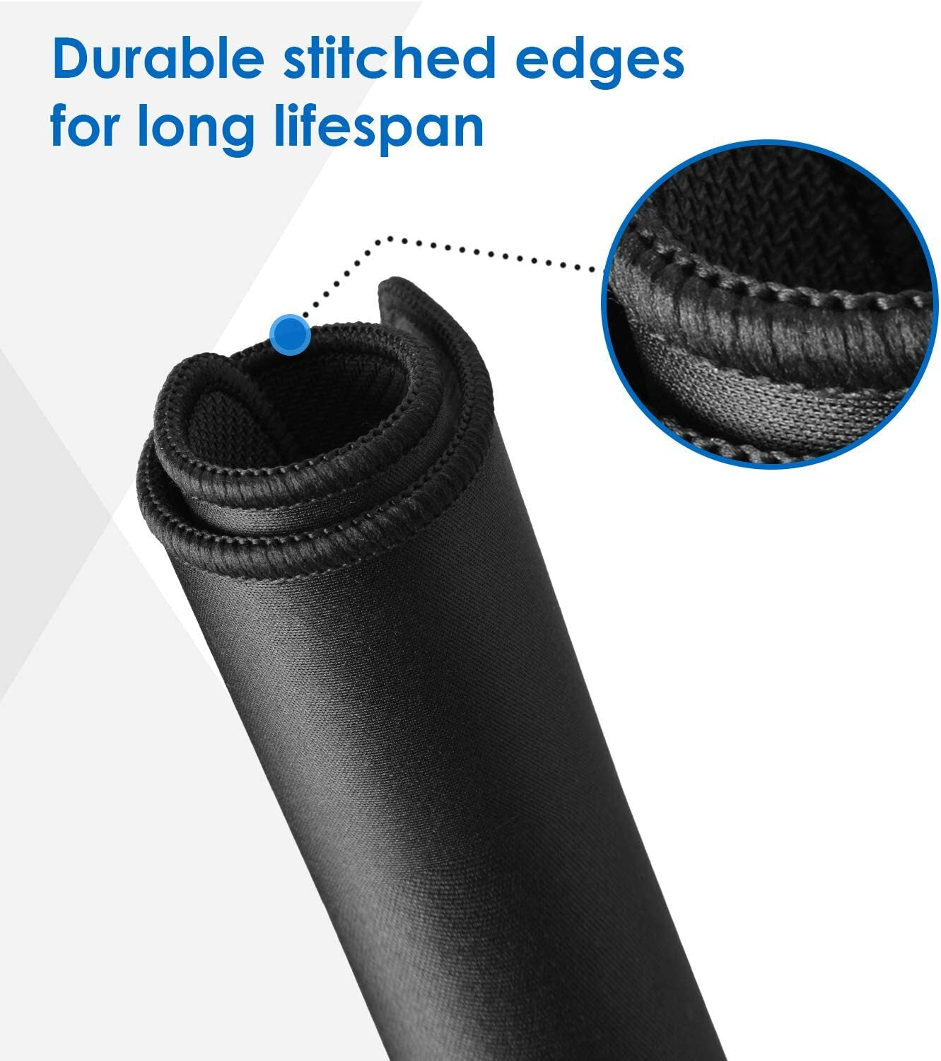 2-Pack Non-Slip Mouse Pad Stitched Edge PC Laptop for Computer PC Gaming Rubber